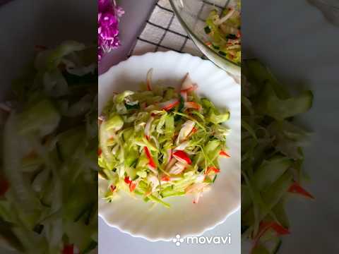 Салат с крабовыми палочками 🥙 #закусочныйсалат #recette #салатза5минут #salad #праздничныйсалат