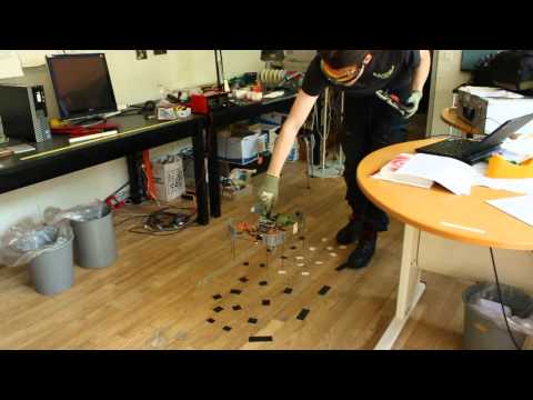 Self-contained Autonomous Quadrotor Disturbance Test. Correct thrust/weight ratio