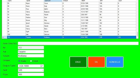 C# MySQL Veritabanı Bağlantı İşlemleri - SELECT INSERT UPDETE DELETE