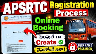 How to Create APSRTC Username Password Online | APSRTC Registration Process Online screenshot 1