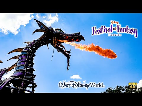 Festival of Fantasy Parade Frontierland View 4K Magic Kingdom Walt Disney World 2023 07 01