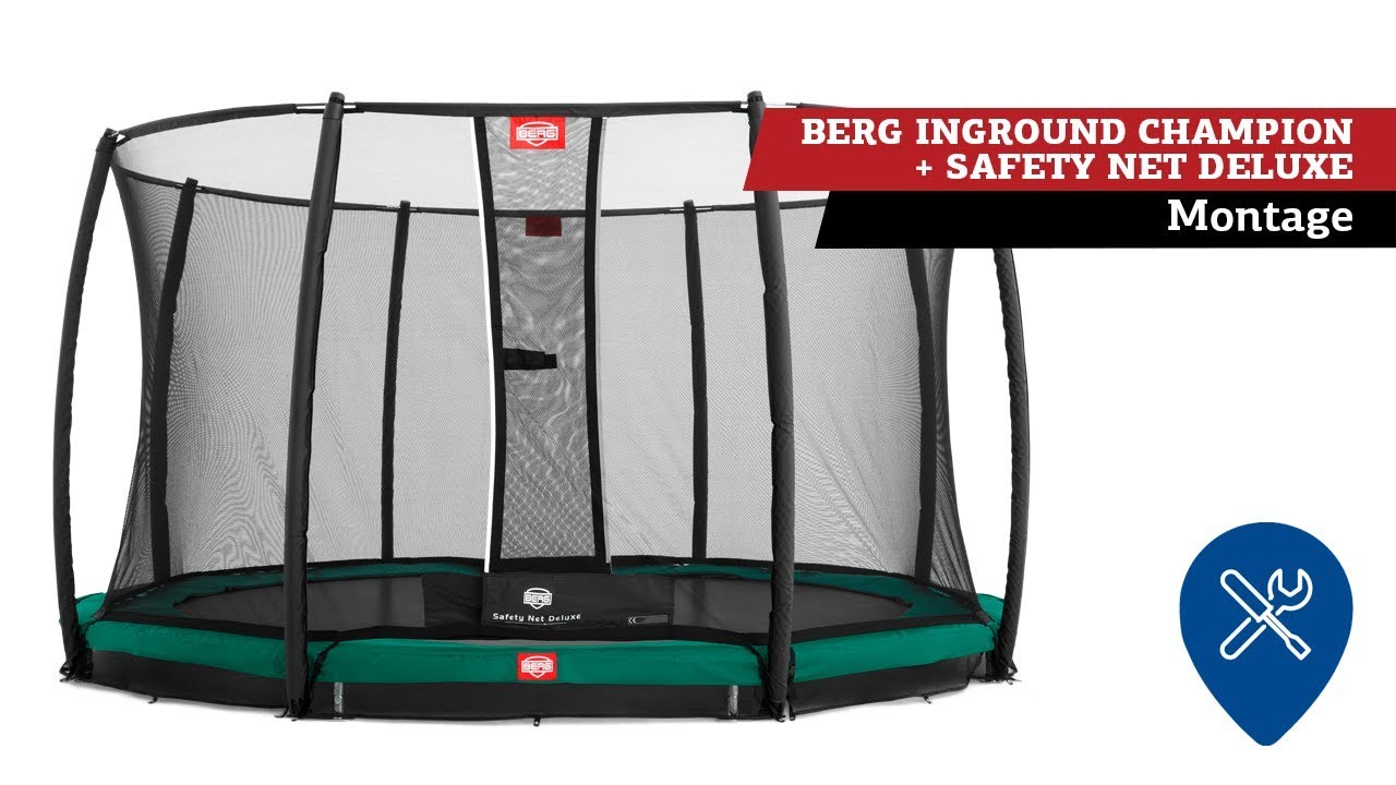 BERG InGround Champion Trampoline + Safety Net Deluxe | montage
