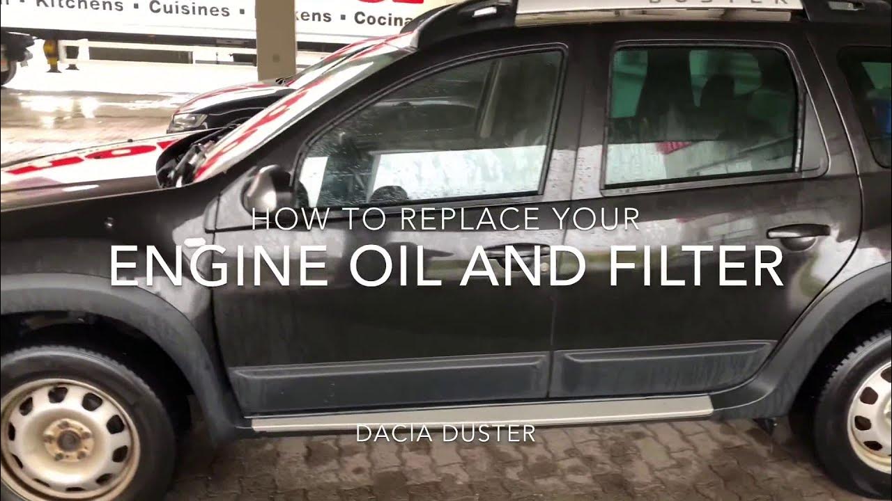 Dacia Duster Engine oil and filter change DIY YouTube