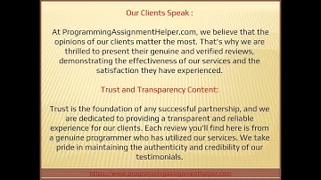 Programming Assignment Helper