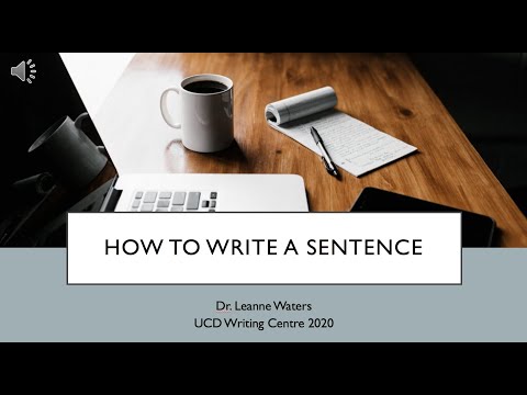 How to Write a Sentence