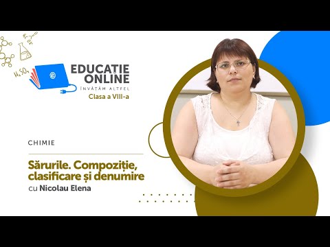 Chimie, Clasa a VIII-a, Sărurile. Compoziție, clasificare și denumire