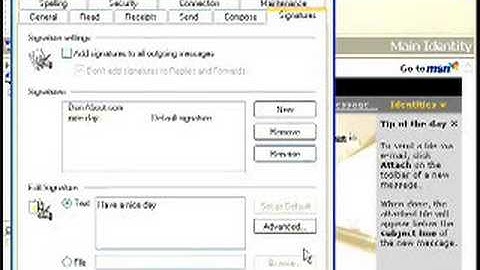Create Email Signatures in Outlook Express