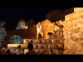 Man playing the bagpipe amidst ancient/early medieval ruins in Nessebar, Bulgaria