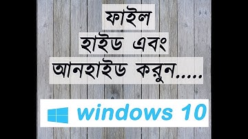 How to Hide and Unhide a File in Windows 10 || Bangla Tutorial