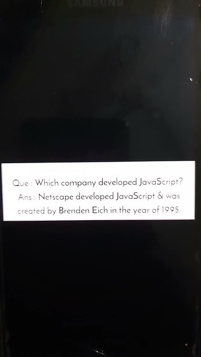 Which company developed JavaScript?#javascript # ...