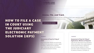 How to File a Case in Court Using the Judiciary Electronic Payment Solution (JePS) screenshot 2