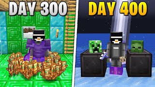 I Survived 400 Days in HARDCORE Minecraft...