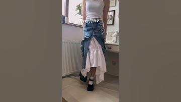 Turning jeans into a DIY maxi skirt 👖👗✨