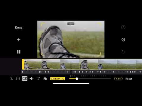 An iPhone 13 Pro Cinematic clip playing back in iMovie to see the focus points