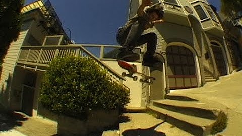 Brian Botelho Backside flip the gnarly double set on a HILL in SF!!!!!
