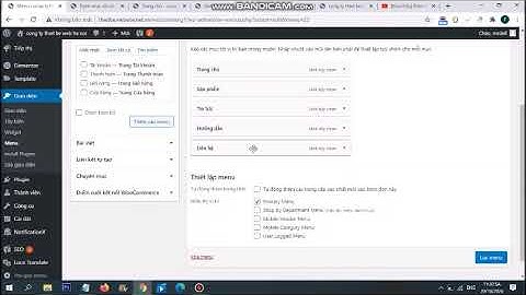 Hướng dẫn quản lý menu website shop bán hàng
