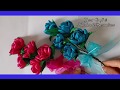 DIY Ribbon Roses bouquet/ rose flowers work tutorial