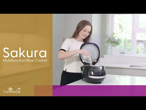 Sakura Micom Fuzzy Logic Ceramic Rice Cooker (YUM-EN15/W) by Yum Asia (1.5 litres / 8 cup)  UK/EU
