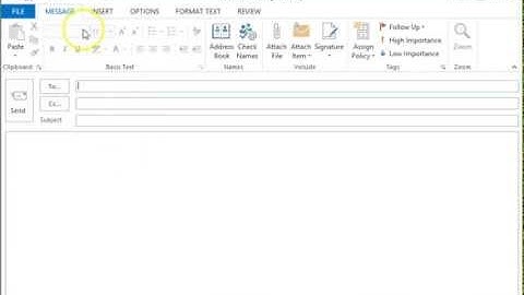 How to set an email as plain text in Outlook