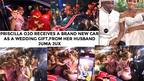 Priscilla ojo receive Brown new car as a wedding gift from her husband JUX