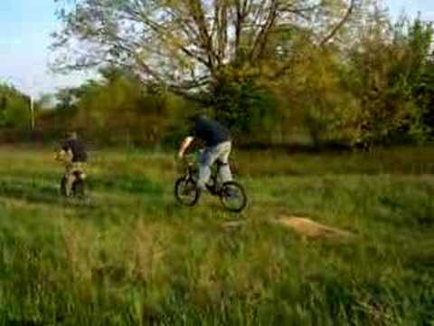 Cody Tindle and Sean Oswald jumping our dirt ramp