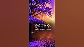 ولا تقربوا الزني إنه كان فاحشة وساء سبيلا 🌺 سورة الإسراء#القران_الكريم_راحه_نفسية #القران_الكريم