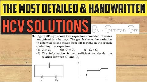 Figure 31 Q3 shows two capacitors connected in series | HC VERMA CAPACITOR OBJECTIVE 1 SOLUTIONS
