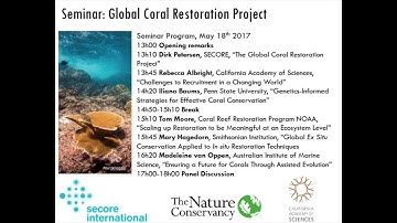 Seminar Opening Remarks, Rebecca Albright, California Academy of Sciences