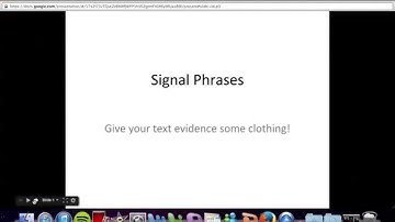 Signal Phrases