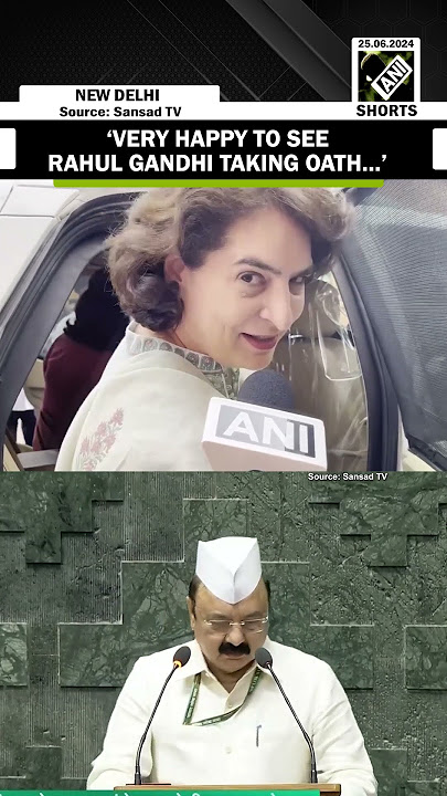 “Very happy…” Priyanka Gandhi after Congress leaders take oath at 18th Lok Sabha