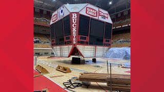 Scoreboard removed from Ohio State's St. John Arena