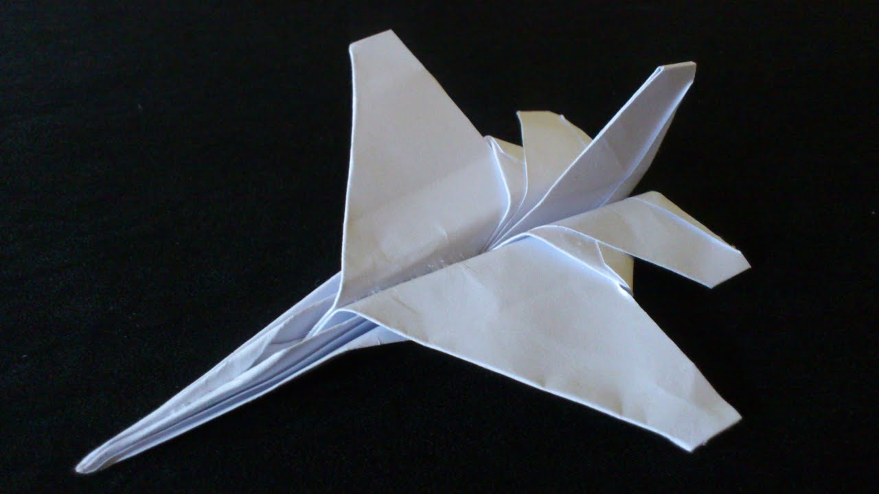 Cara Membuat Origami Pesawat  F 16 The Raptor Jet Origami  