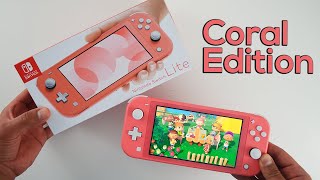 nær ved indlogering Sindsro NEW Coral Edition Nintendo Switch Lite - Unboxing and Review - YouTube