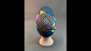 stained glass effect - batik egg