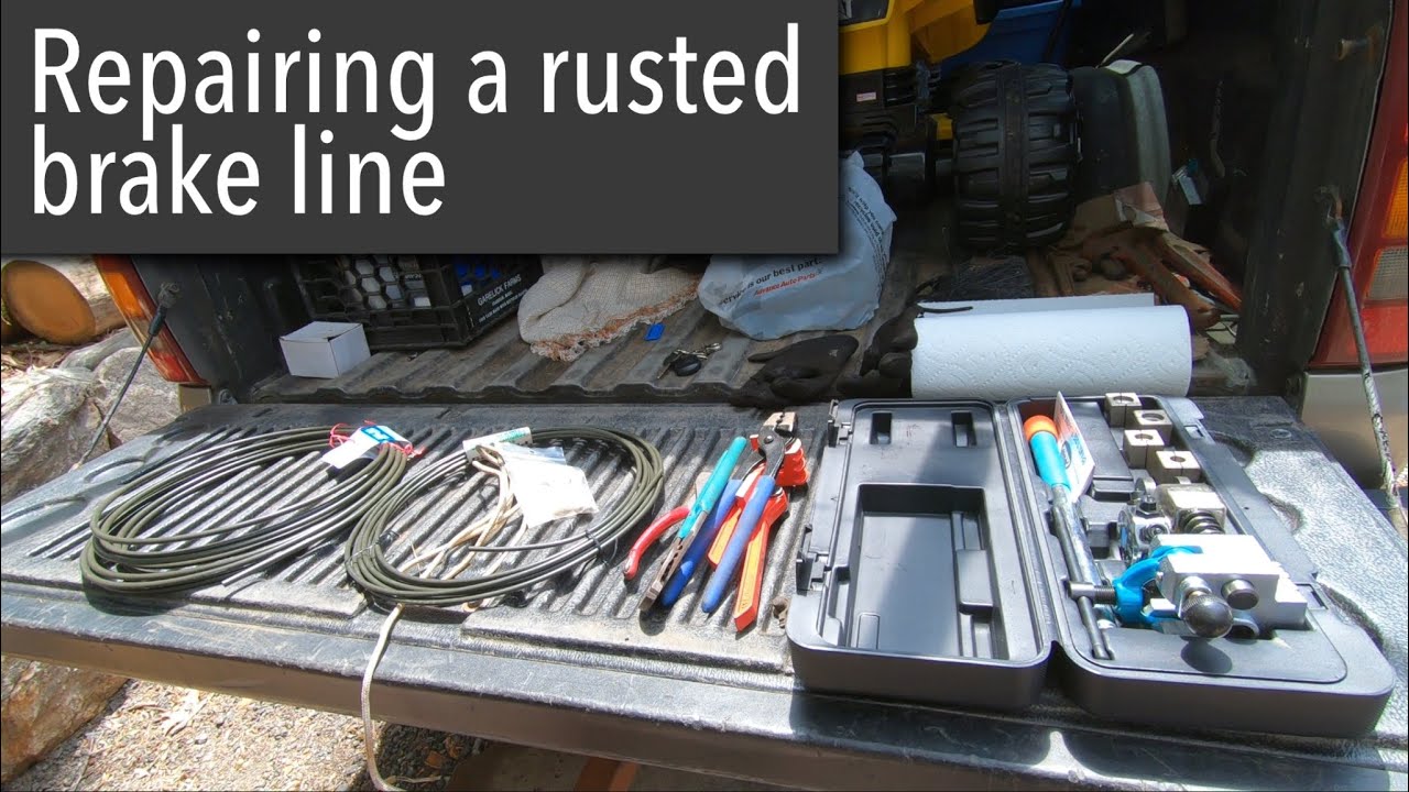 Toyota Brake Line Rusted Replacing rusted brake lines, with an Eastwood brake line flaring tool ...