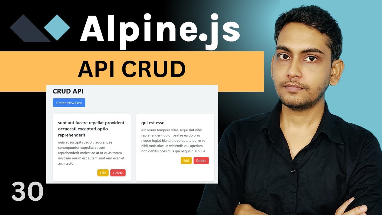 API CRUD in Alpine JS - YouTube