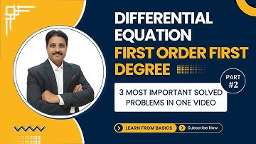 DIFFERENTIAL EQUATION OF FIRST ORDER AND FIRST DEGREE 3 SOLVED PROBLEMS (PART 2) @TIKLESACADEMY