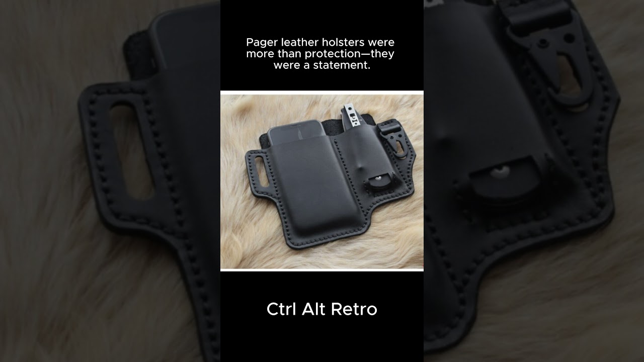 Leather Pager Holsters | 90s Communication Accessories with Retro Style