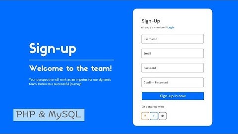 Create Ragistration & Login form Php MySQL with logout & Login session || Part 1 #php #mysql