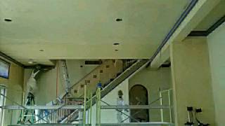 Lime plaster ceiling run timelapse