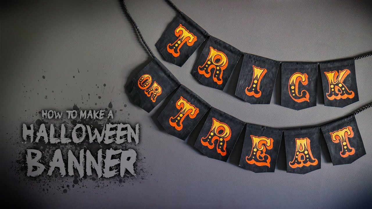 Halloween Trick Or Treat Party Banner – Fun Monster Garland With Bats, Witches, Skeletons & More! - View #14