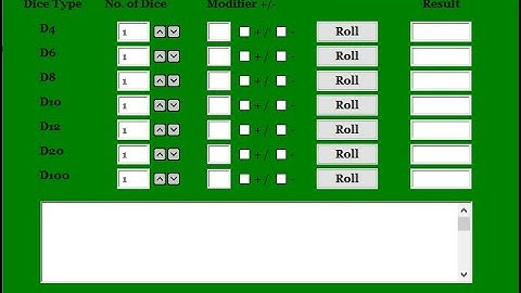 Dungeon and Dragons Tools Programming a Dice Roller Lesson 1