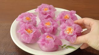 Crystal Flower Dim Sum Recipe :: Come See Flowers :: Shrimp Dumpling :: Asian Dumpling Recipe