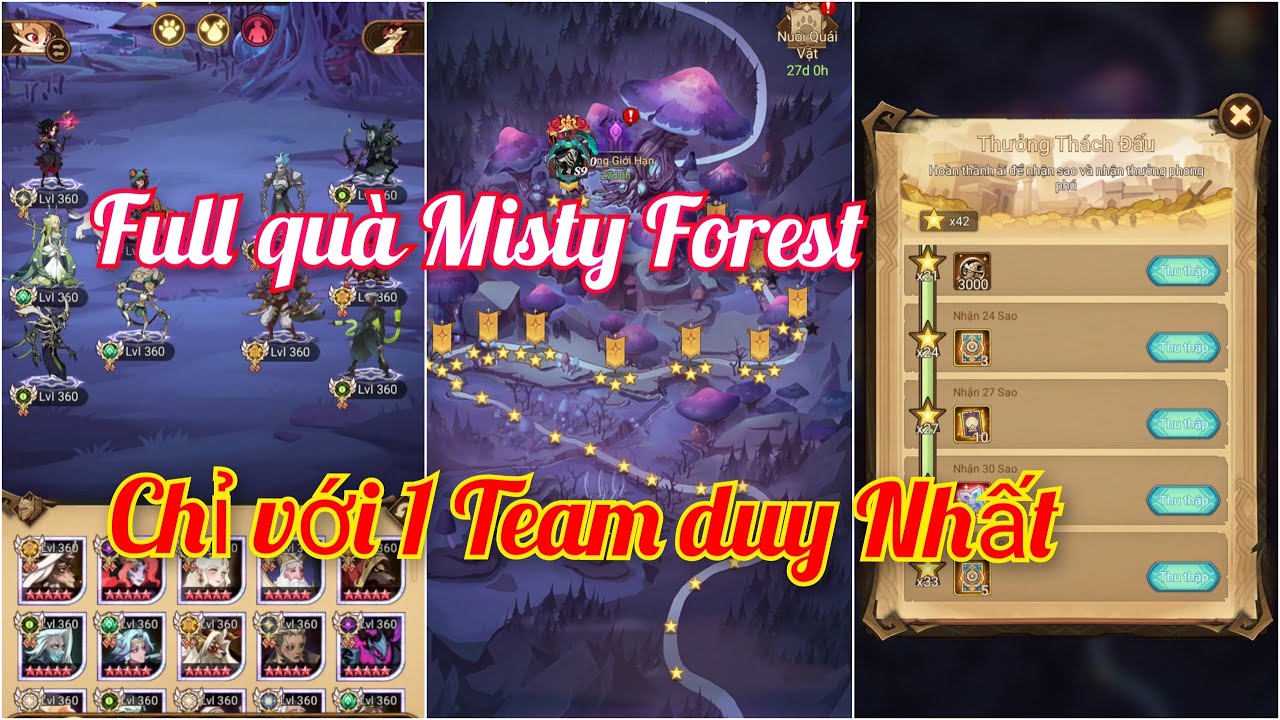 Afk Arena Ăn full quà Quái vật Huyền bí Misty Forest chỉ với 1 Team duy nhất Thánh Địa Afk Afk Arena Ăn full quà Quái vật Huyền bí Misty Forest chỉ với 1 Team duy nhất Thánh Địa Afk