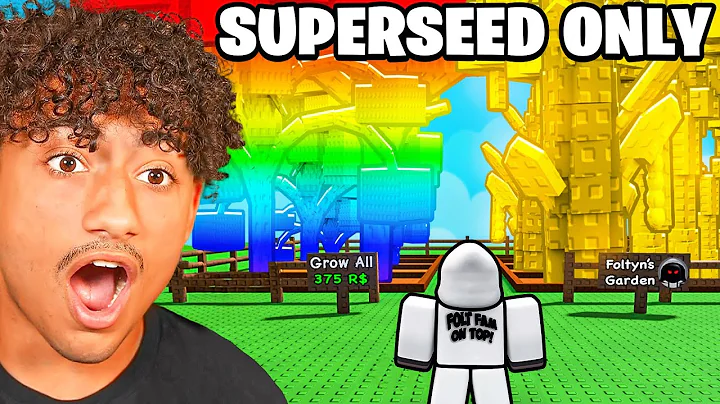 Starting Over Using ONLY SUPER SEEDS In Grow A Garden..