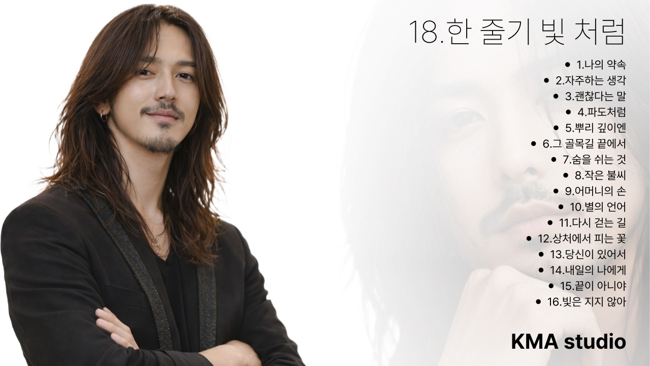 🕯️ 힘든날 밤에 혼자 듣는 노래 | 바람의 소년 18집 「한 줄기 빛 처럼」 감성 락발라드