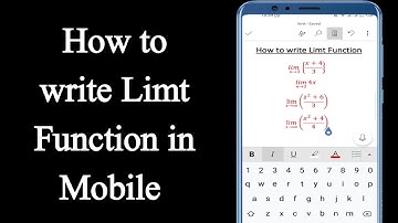How to write Limit Function in Mobile MS Word || How to type Limit in mobile