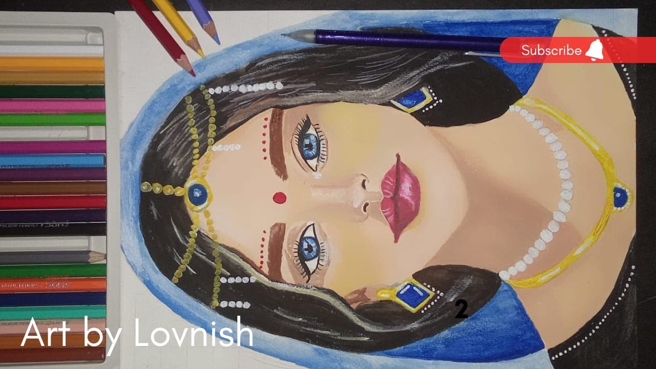 Radha rani ki drawing kaise banate hain ART_BY_LOVNISH YouTube