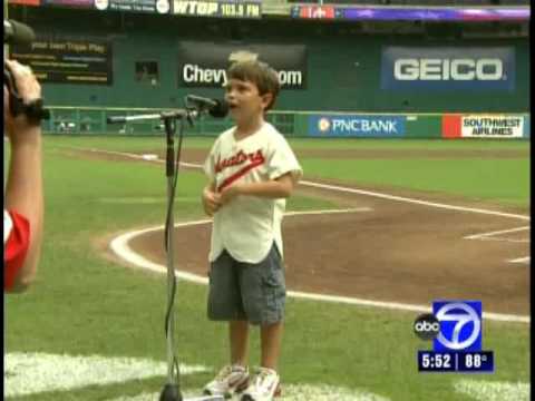 5 Year Old Brendan Sacks Sings the National Anthem