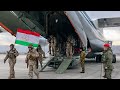 Возвращение подразделения ВС Республики Таджикистан КМС ОДКБ в пункт постоянной дислокации